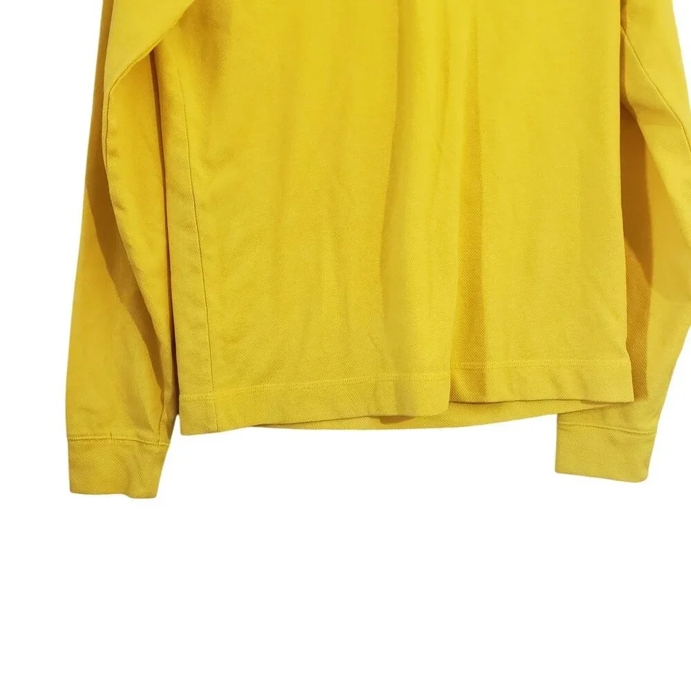 Banana Republic Mens Core Temp Yellow Hooded‎ Shirt Size S Athletic Lightweight